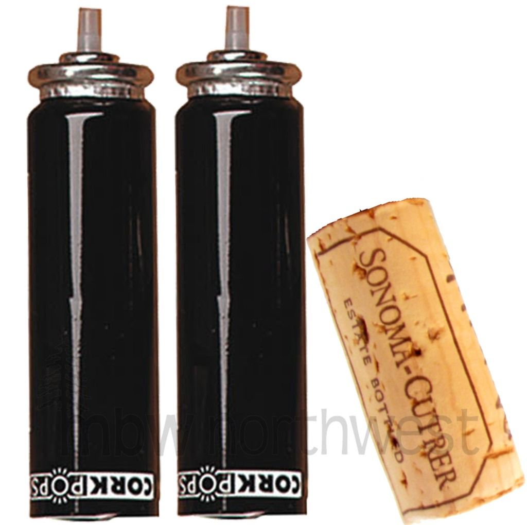 2 TWO CORK POPS CorkPops WINE OPENER CO2 CARTRIDGE REFILLS, OPENS 5080