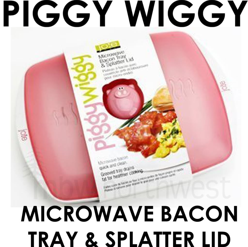 JOIE PIGGY WIGGY MICROWAVE BACON TRAY & SPLATTER LID eBay