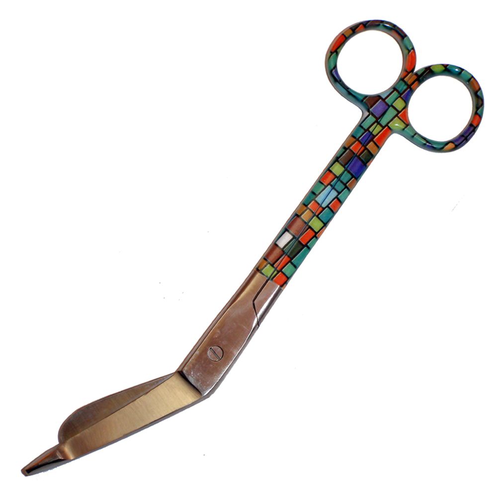 7.5" LISTER BANDAGE SCISSORS MEDICAL MED TOOLS SS STAINED GLASS