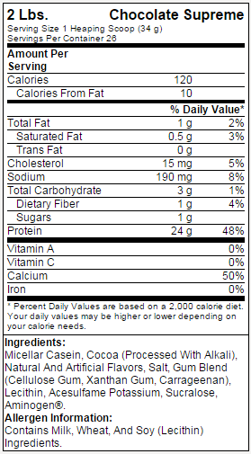 Optimum Nutrition Gold Standard Casein Nutrition