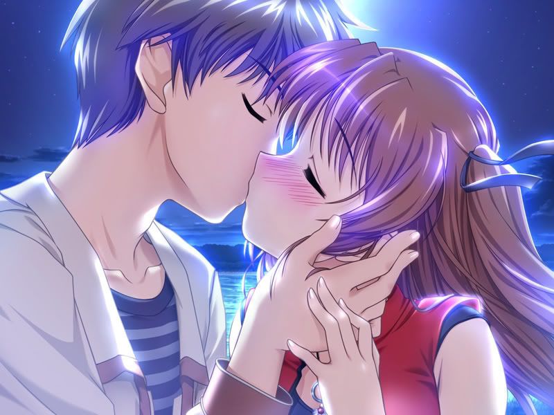 anime couples pics. Anime Couple Kissing