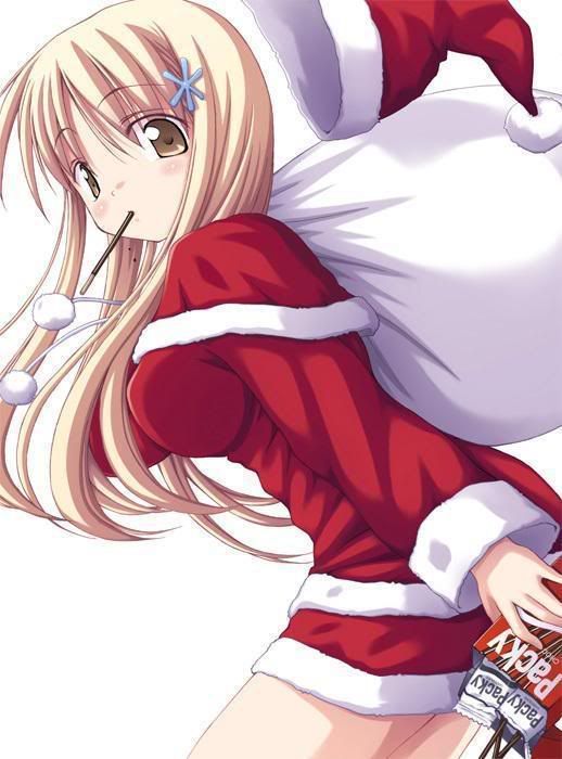 anime girl christmas