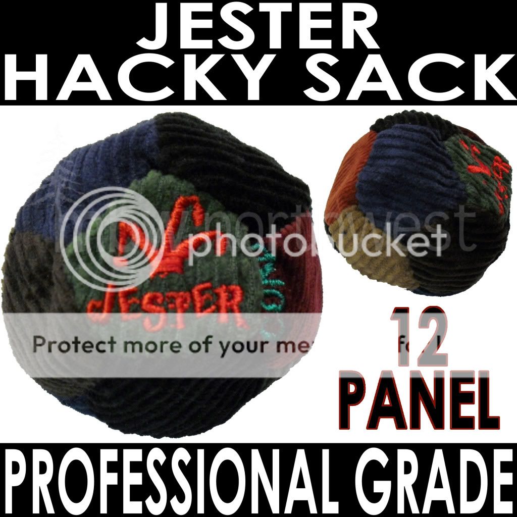 HACKY SACK FOOTBAG JESTER CORDUROY 12 PANEL, FILLED W/ SAND, MULTI