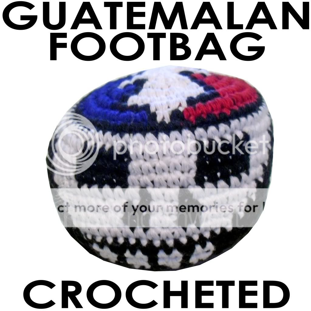   , CROCHETED GUATEMALAN   RED, BLACK & WHITE   DEAD SCULL   G70  