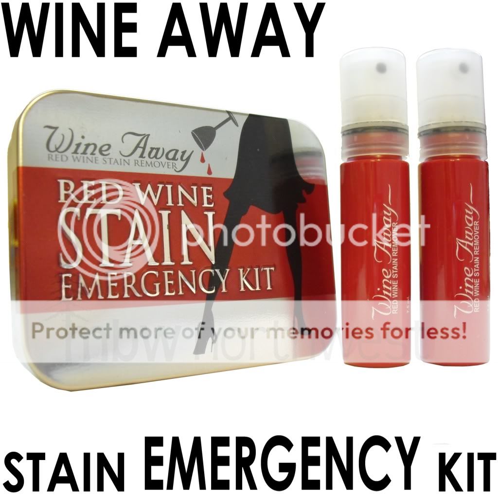 WINE AWAY EMERGENCY KIT, BLEACH FREE STAIN REMOVER, NEW  