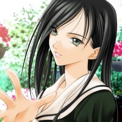 Anime Girl With Black Hair And Green Eyes Photobucket