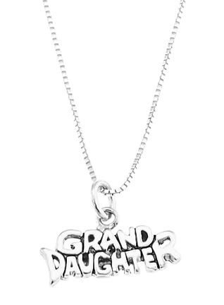   GRANDDAUGHTER   GRAND DAUGHTER CHARM WITH BOX CHAIN NECKLACE  