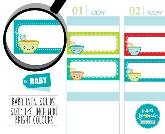 Introducing Solids Planner Stickers Introducing Solids Planner Stickers