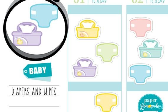 Diapers and Wipes Stickers