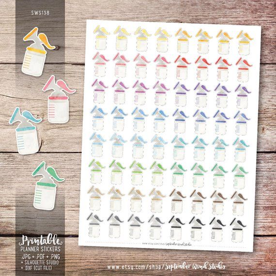 planner stickers to track pumping breast milk