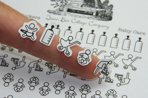 36 Assorted Baby Care Stickers 36 Assorted Baby Care Stickers