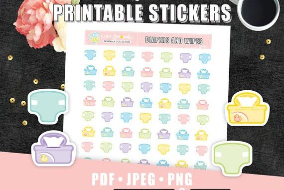 Diapers and Wipes Stickers