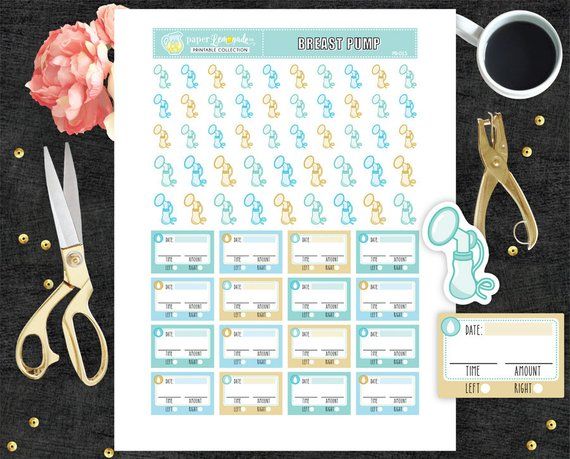 Printable Pumping Planner Stickers Printable Pumping Planner Stickers
