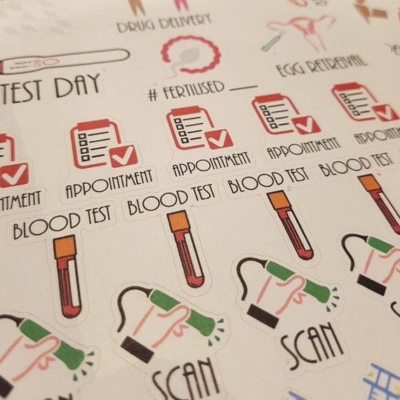 IVF FET IUI Planner Stickers to track fertility in your planner.