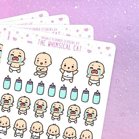 Kawaii Baby Stickers Kawaii Baby Stickers