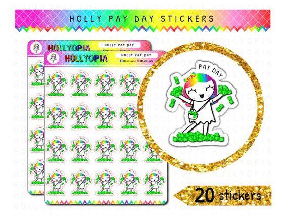 Holly Pay Day Stickersby Hollyopia