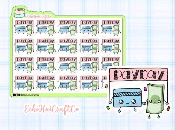 Payday Doodle Stickerby Echo Hui Craft Co