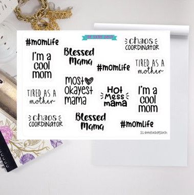 Mom Quote Planner Stickers Mom Quote Planner Stickers