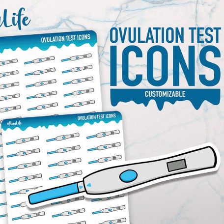 Ovulation Test Icon Stickers to track fertility in your planner when you are TTC.