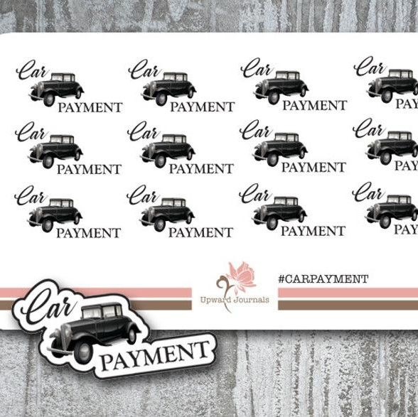 Car Payment Planner Stickersby Upward Journals