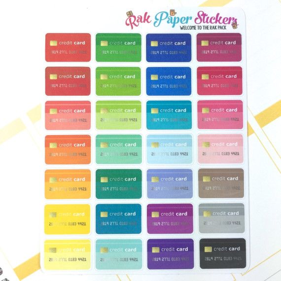 Rainbow Credit Card Stickersby RAK Paper Stickers